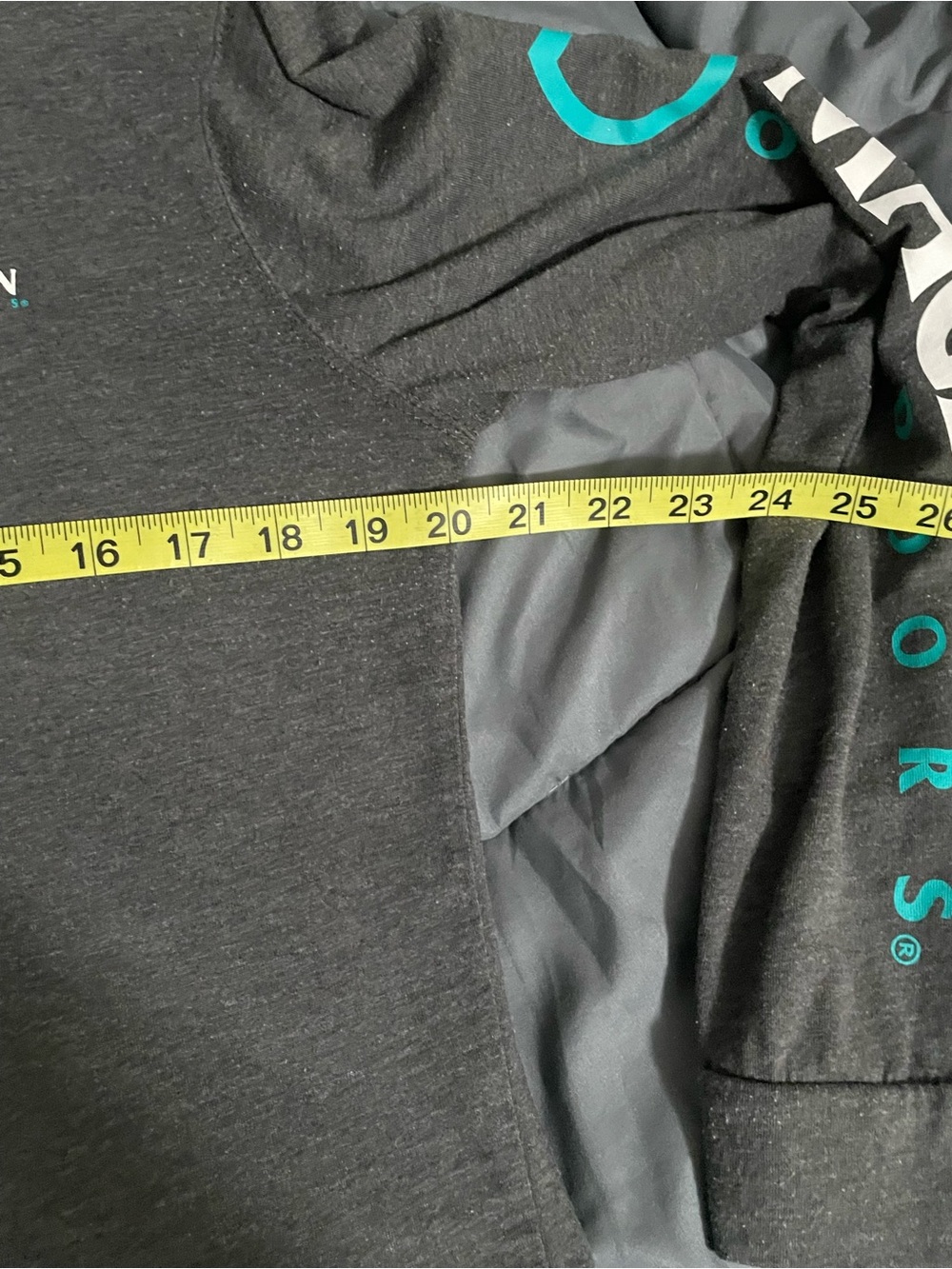 Magellan Outdoors Charcoal Long-Sleeve Logo Tee with Teal Accent - Picture 6 of 6